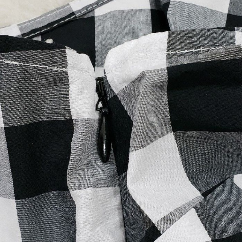 J. Crew Maybe One-Shoulder Mix Gingham Top - Picture 8 of 8